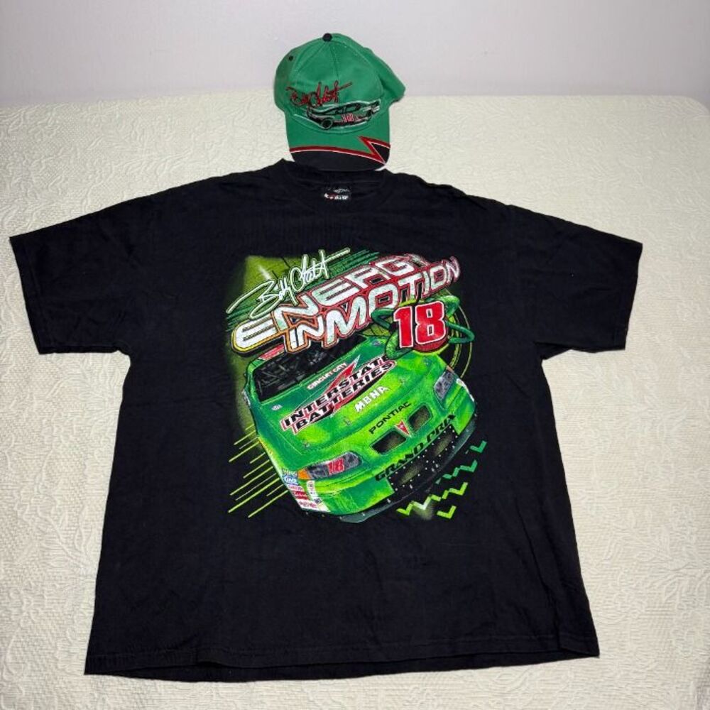 Vintage 2001 Bobby Labonte NASCAR Shirt and Hat Combo Set Size L